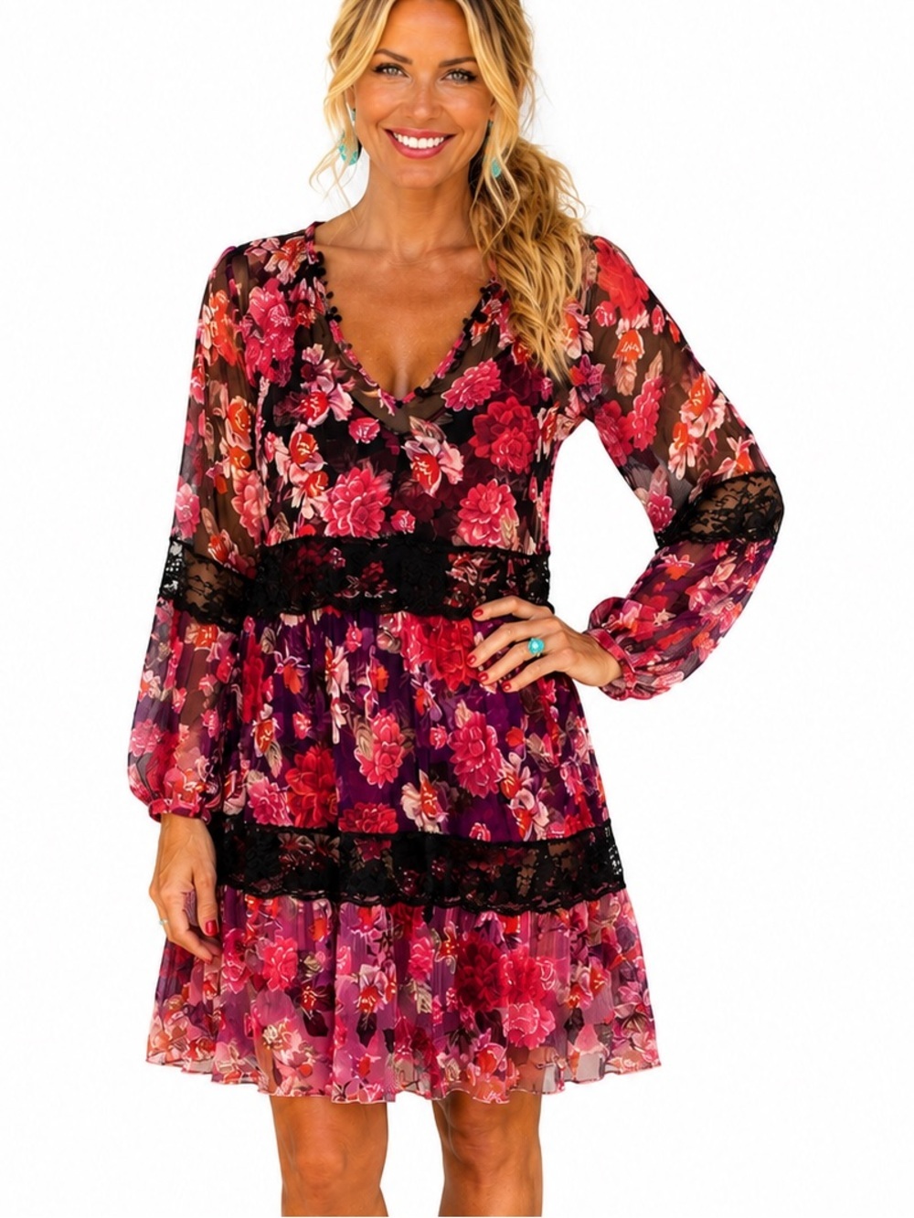 Johnny Was Natasha 2 Piece Floral Dress NWT